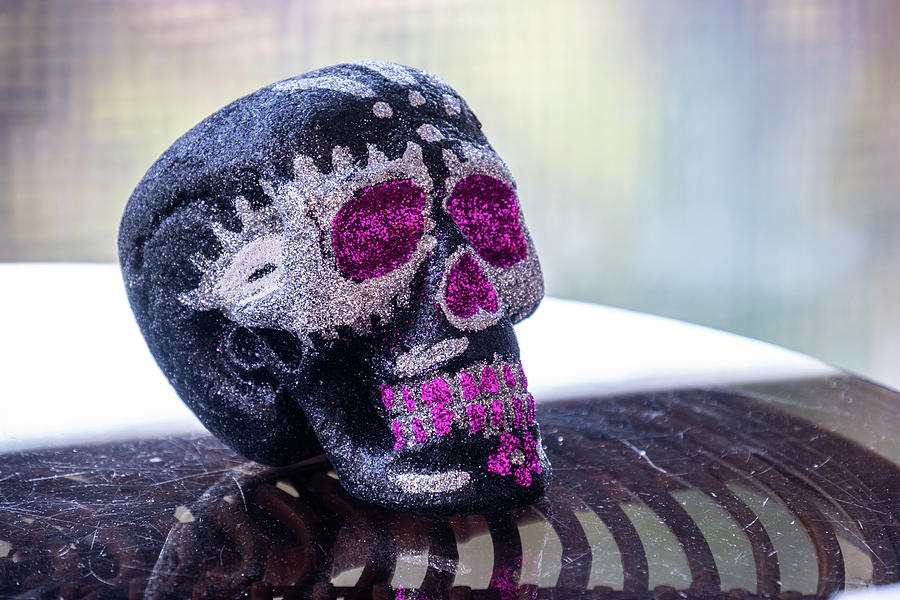 purple and black skulls