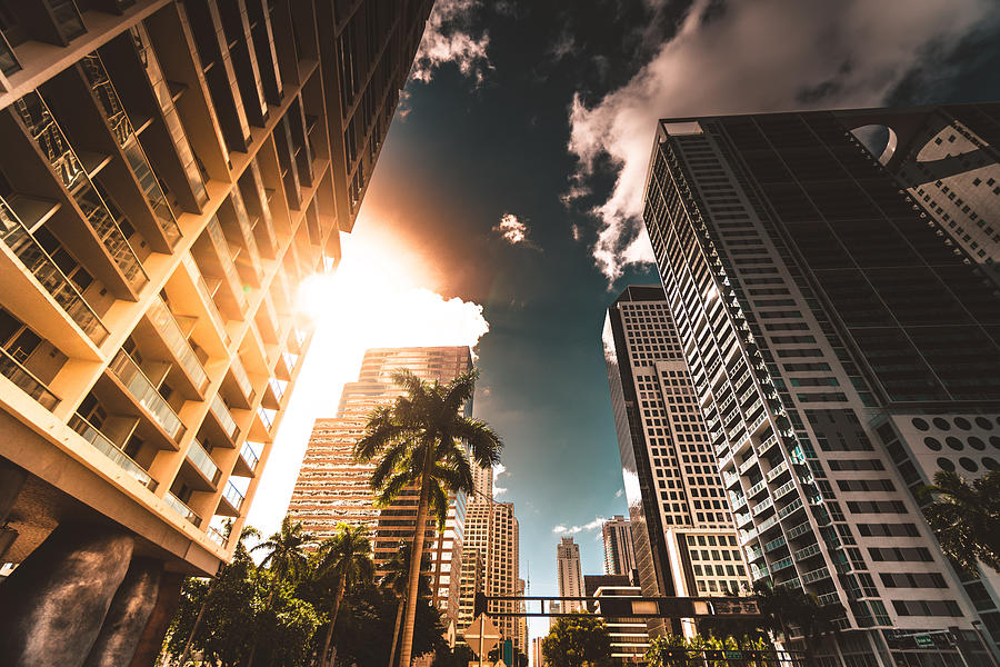 Miami Brickell Downtown At Dusk #1 Photograph by Franckreporter