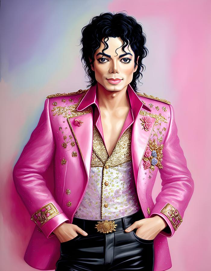 Michael Jackson portrait painting #1 Painting by Vincent Monozlay