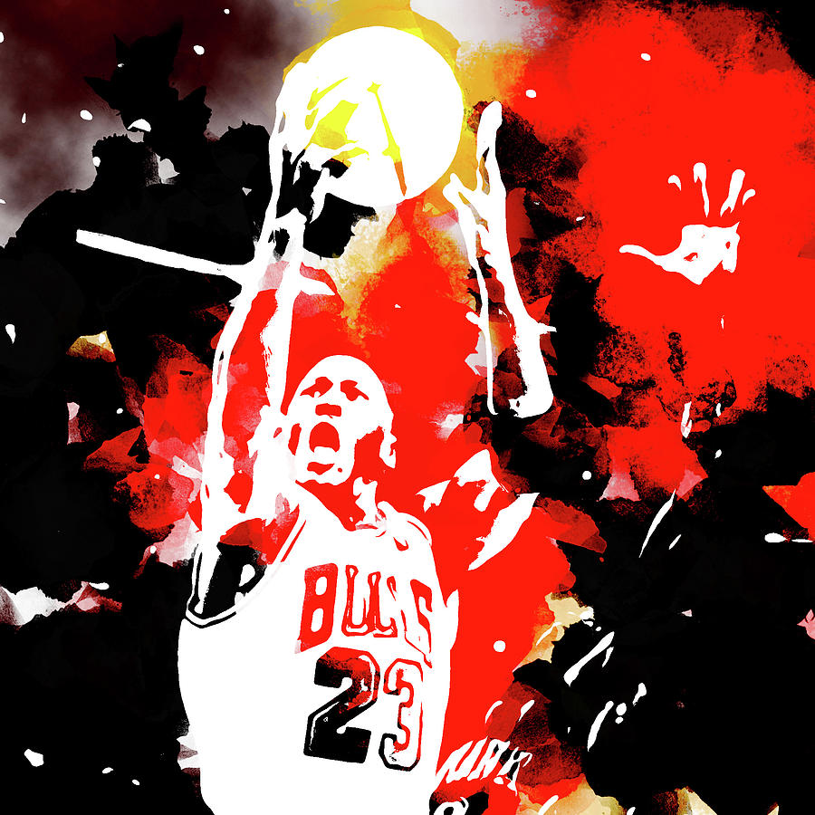 Michael Jordan 23 a3 Mixed Media by Brian Reaves - Fine Art America