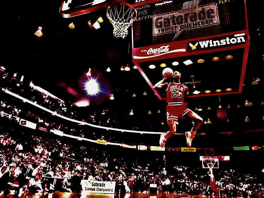 Michael Jordan in Flight Mixed Media by Brian Reaves - Fine Art America