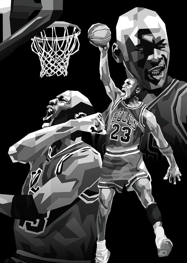 Michael Jordan Slam Dunk Digital Art by Zaidan Ilyas