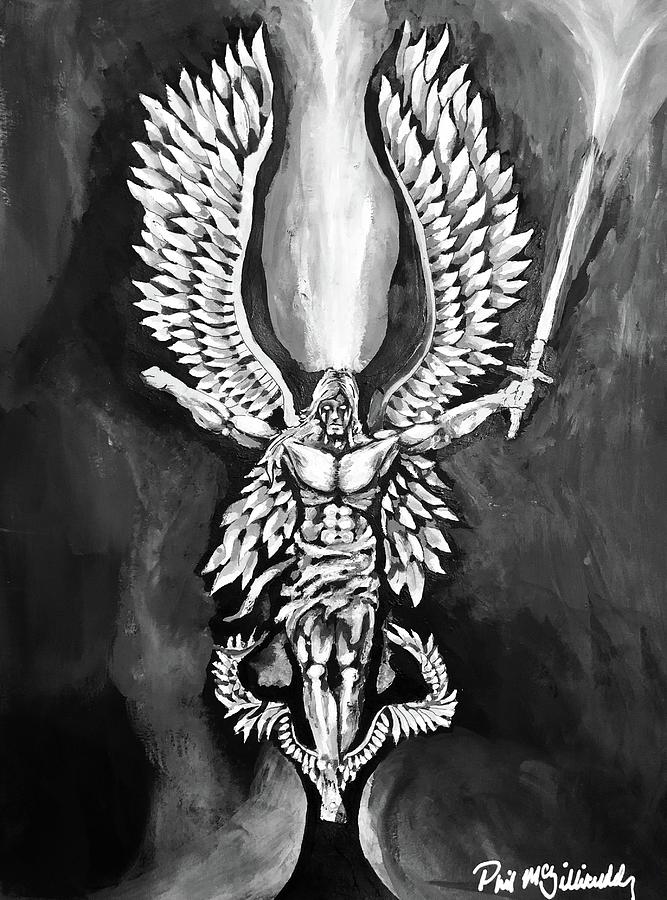 Michael the Archangel Drawing by Philip McGillicuddy - Pixels
