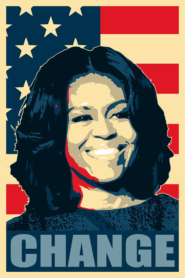 Michelle Obama Change Digital Art by Filip Schpindel | Fine Art America