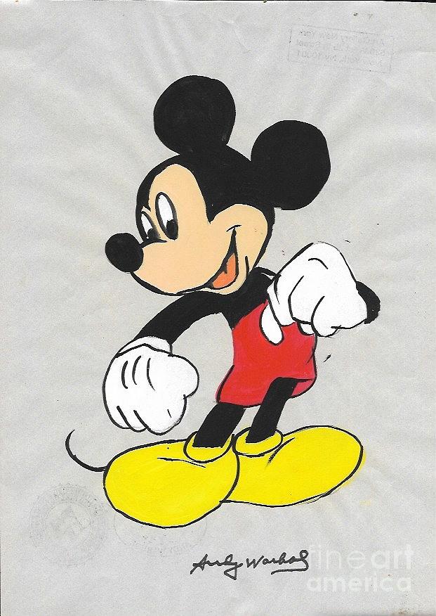 Disney Baseball Mickey Mouse Painting (NY YANKEES) Sighned by Artist -  35X35