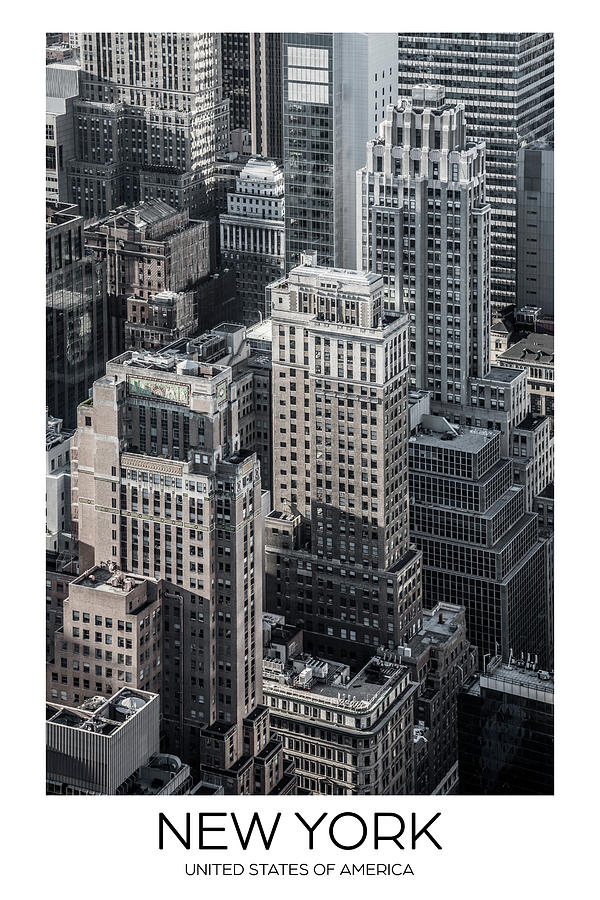 Midtown Rooftops Manhattan #1 Photograph by Alan Copson
