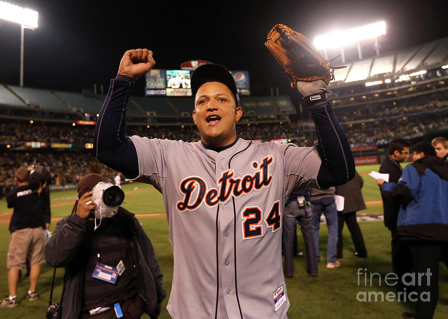 Miguel Cabrera Photograph by Ezra Shaw Miguel Cabrera Photograph by Ezra Shaw