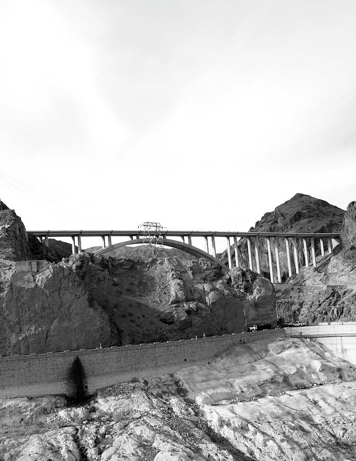 Mike OCallaghan Pat Tillman Memorial Bridge Nevada BW #1 Photograph by Bob Pardue