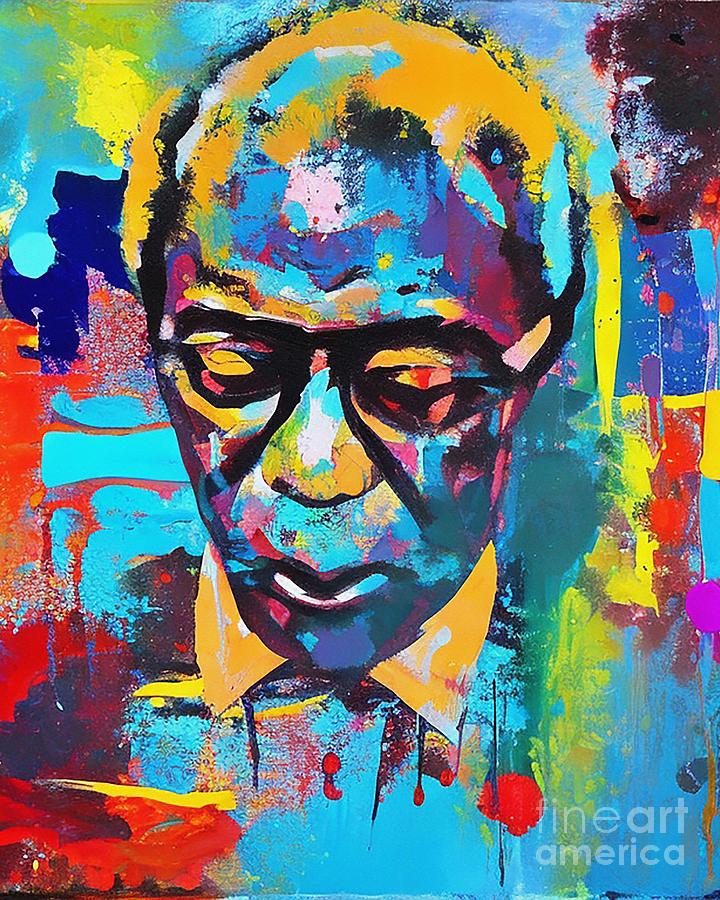 Miles Davis Abstract Art Mixed Media by Lisa Von - Fine Art America