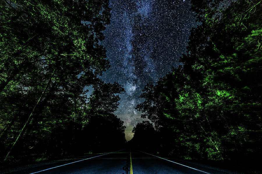 Milky Way Higgins Lake Photograph by Joe Holley