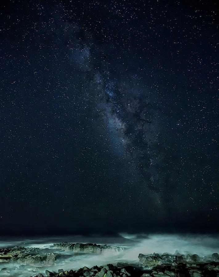Milky Way over Poipu Beach #1 Photograph by Roger Mullenhour