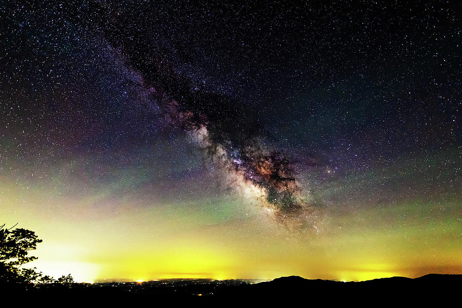 Milky Way Over the City #1 Photograph by Travis Rogers