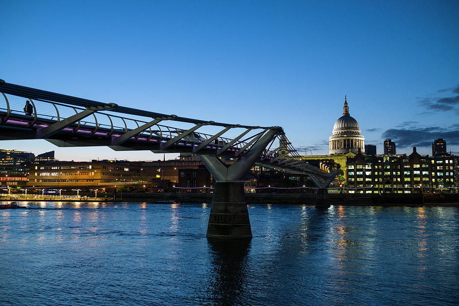 Millennium Bridge over the River Thames #1 Photograph by David L Moore