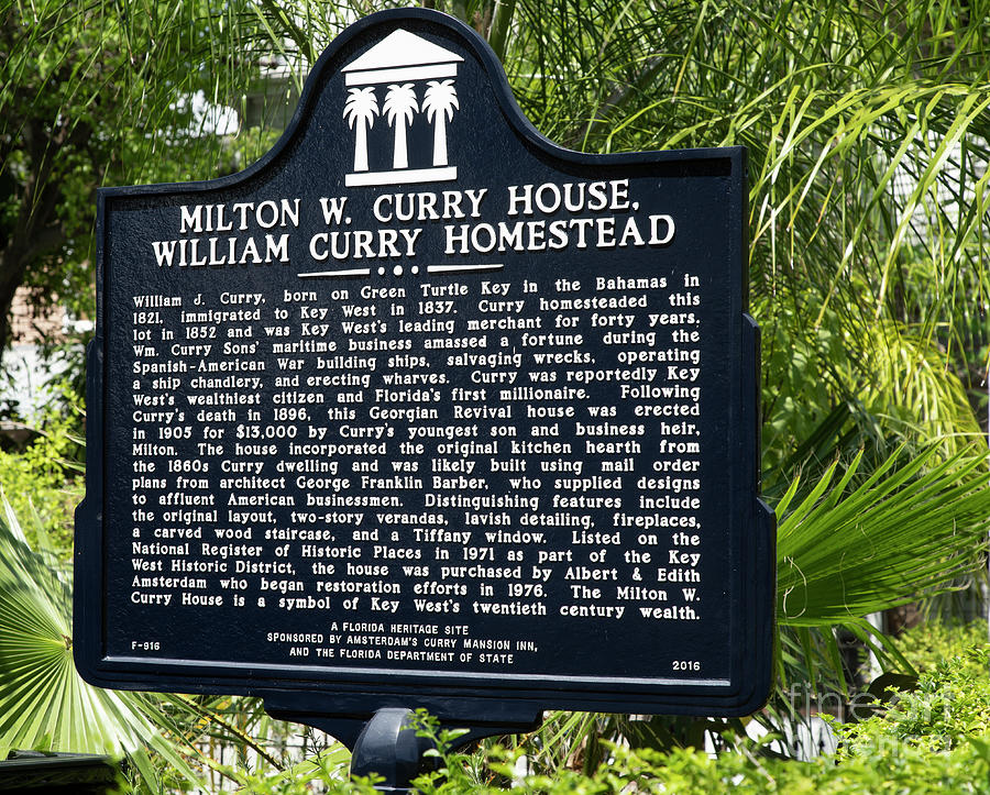 Milton W Curry House Key West Florida Photograph