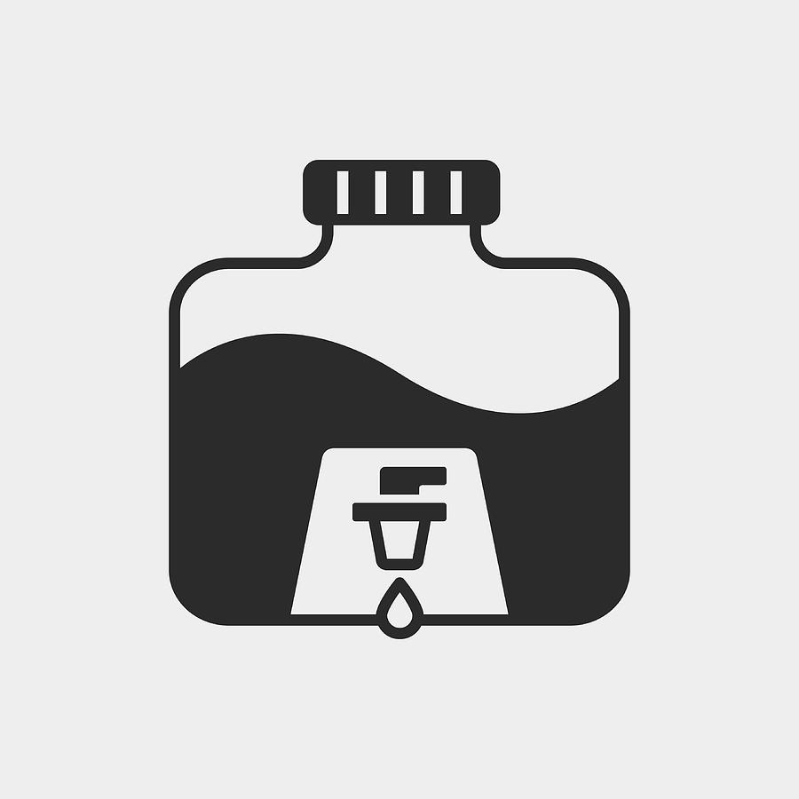 Mineral water icon #1 Drawing by Vectorchef