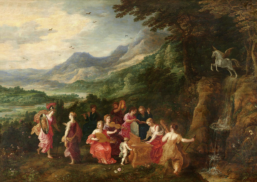 Minerva visits the Muses Painting by Jan Brueghel the Elder | Fine Art ...