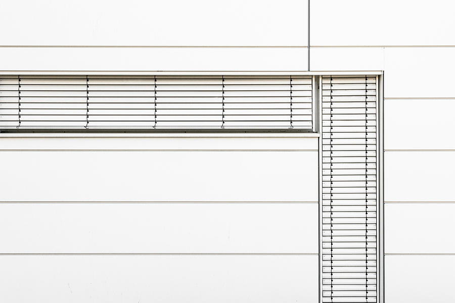 Minimalistic Office Facade in White #1 Photograph by Christian Beirle González