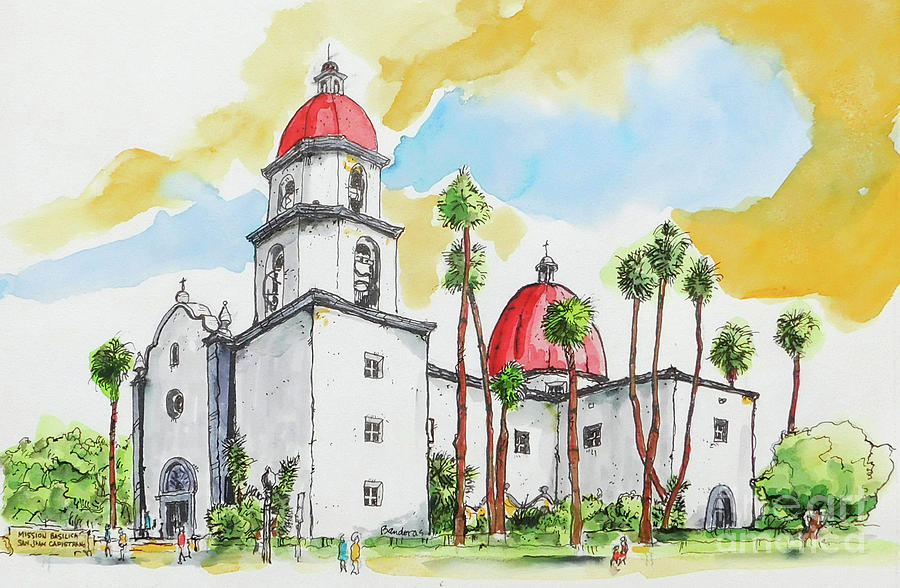 Mission San Juan Capistrano #1 Painting by Terry Banderas