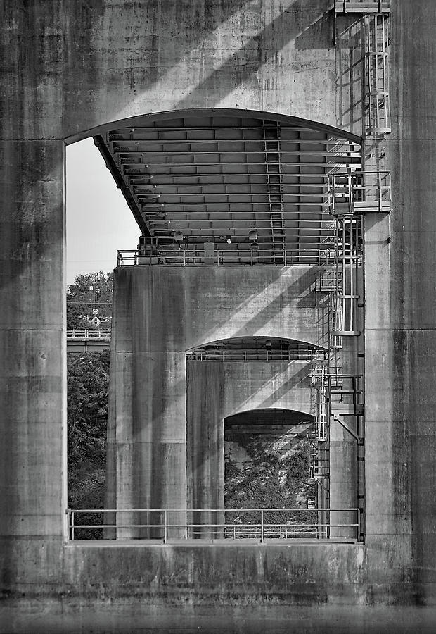 Mississippi River Bridge Pilings #2 Photograph by Nadalyn Larsen