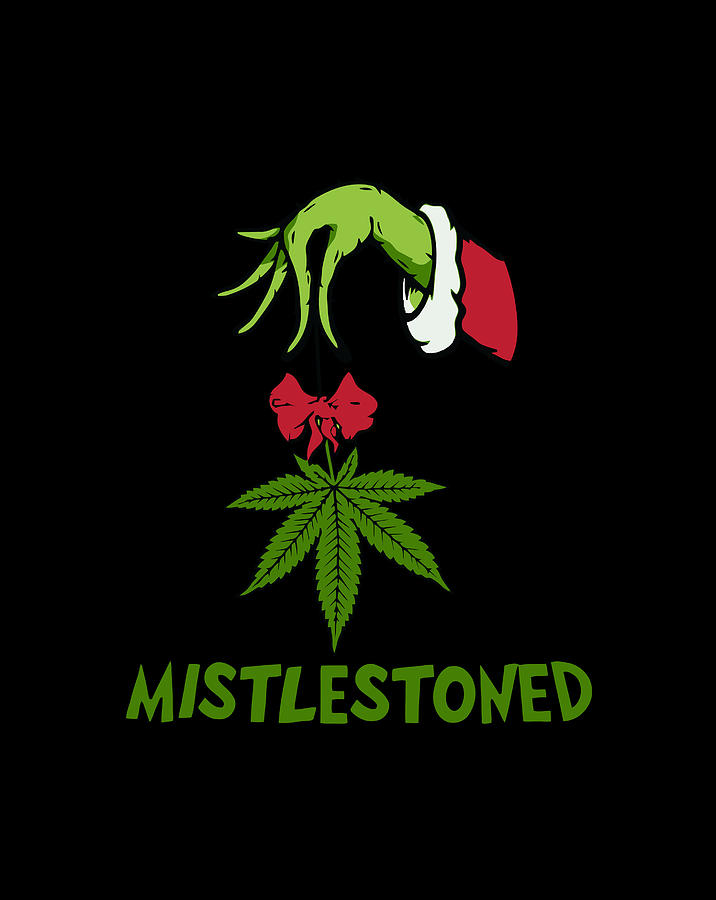 Mistlestoned 420 Cannabis Mistlestoned Christmas 2020 Digital Art by ...