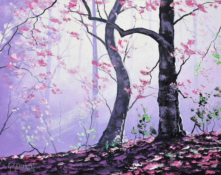 Misty Pink #1 Painting by Graham Gercken Misty Pink #1 Painting by Graham Gercken