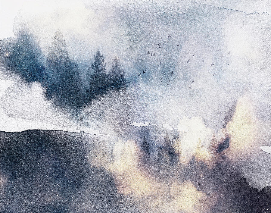 Misty Winter 5 Mixed Media by Colleen Taylor