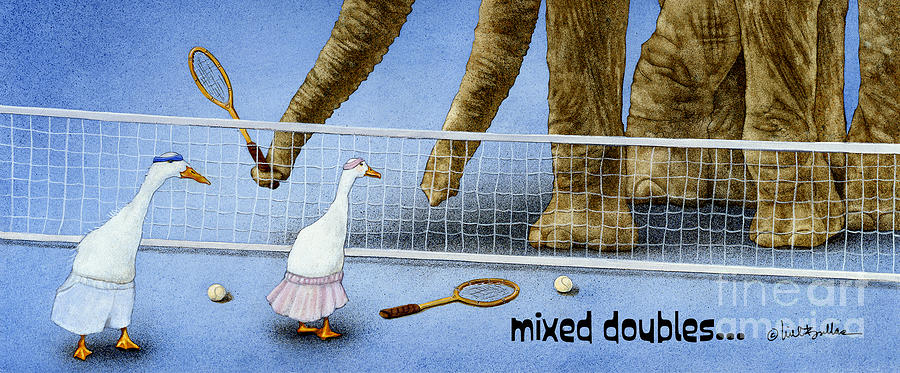 Mixed Doubles... #1 Painting by Will Bullas