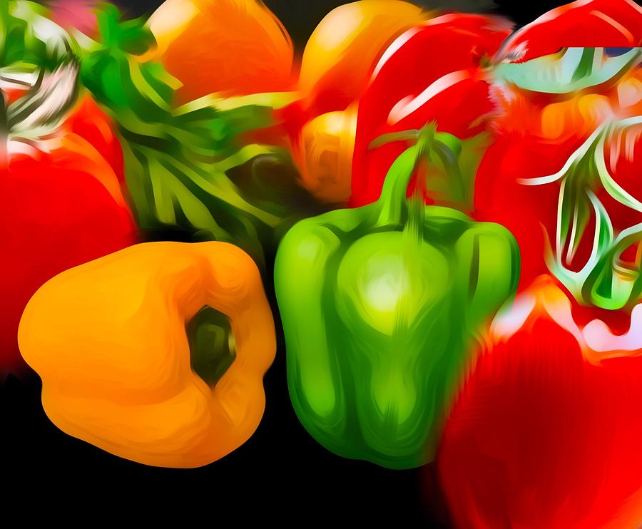 Mixed Peppers Digital Art by Gayle Price Thomas