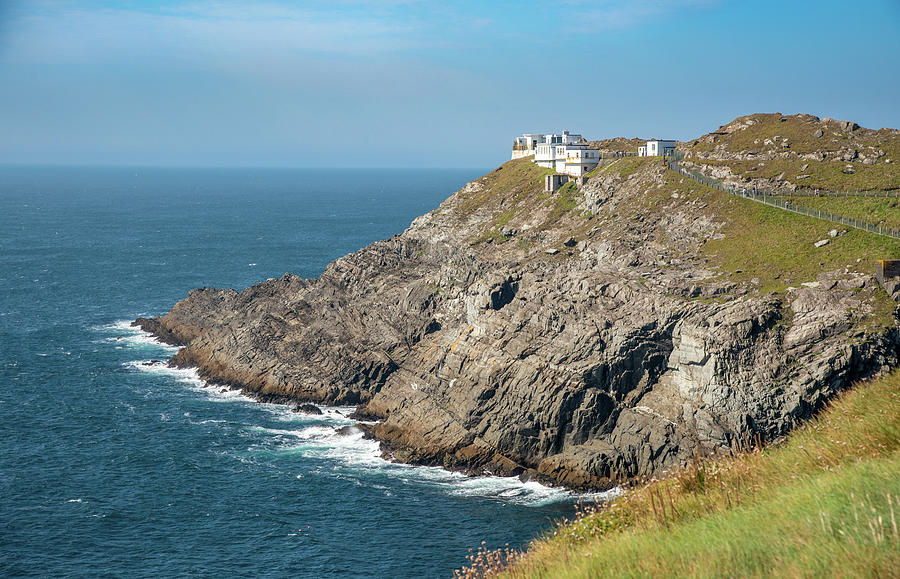 Mizen Head Signal Station lighthouse with dramatic rocky coastline in the Atlantic ocean . County Cork, Ireland. #1 Photograph by Michalakis Ppalis