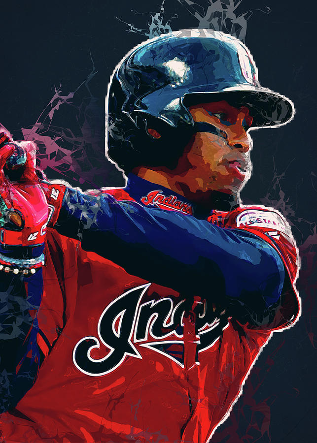 Player Baseball Franciscolindor Francisco Lindor Francisco Lindor Paquito  Mr.Smile Cleveland Indians Art Print