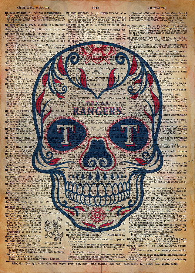 Texas Rangers Stats Print Wall Art Vintage Poster 