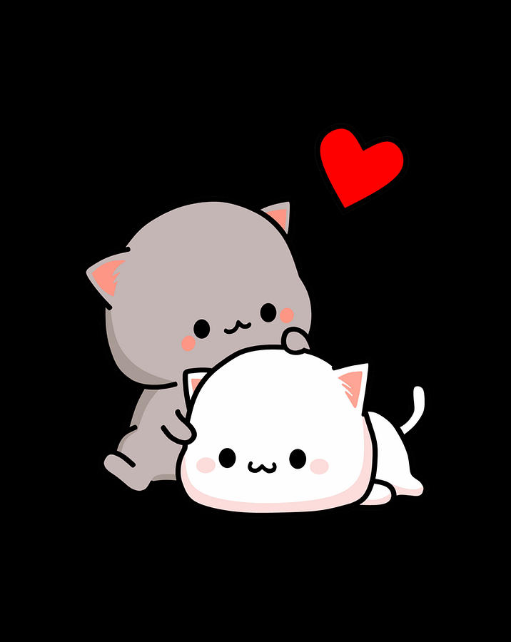 Mochi Peach Cat Goma Love Is Kind Love Hugs Kisses Valentine Digital ...