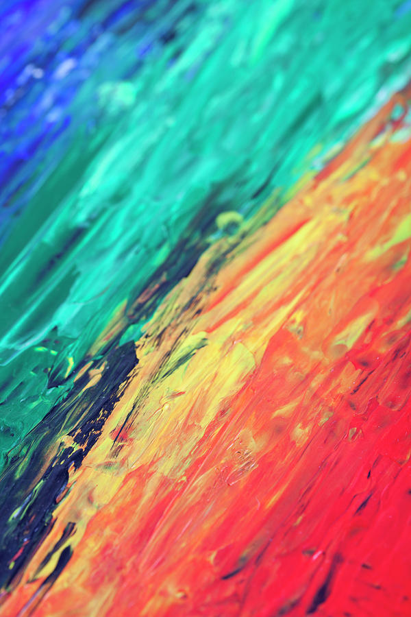 Modern rainbow artwork background. Photograph by Liss Art Studio - Pixels