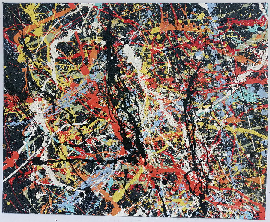 Moderne, Abstract,picasso, Jackson Pollock Painting By Street Art 