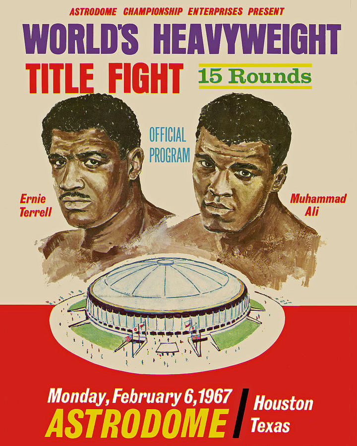 Mohammed Ali vs Ernie Terrell 1967 Fight Painting by MotionAge Designs