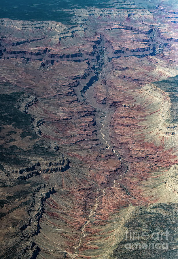 Mohawk Canyon in Grand Canyon National Park Aerial View  #1 Photograph by David Oppenheimer