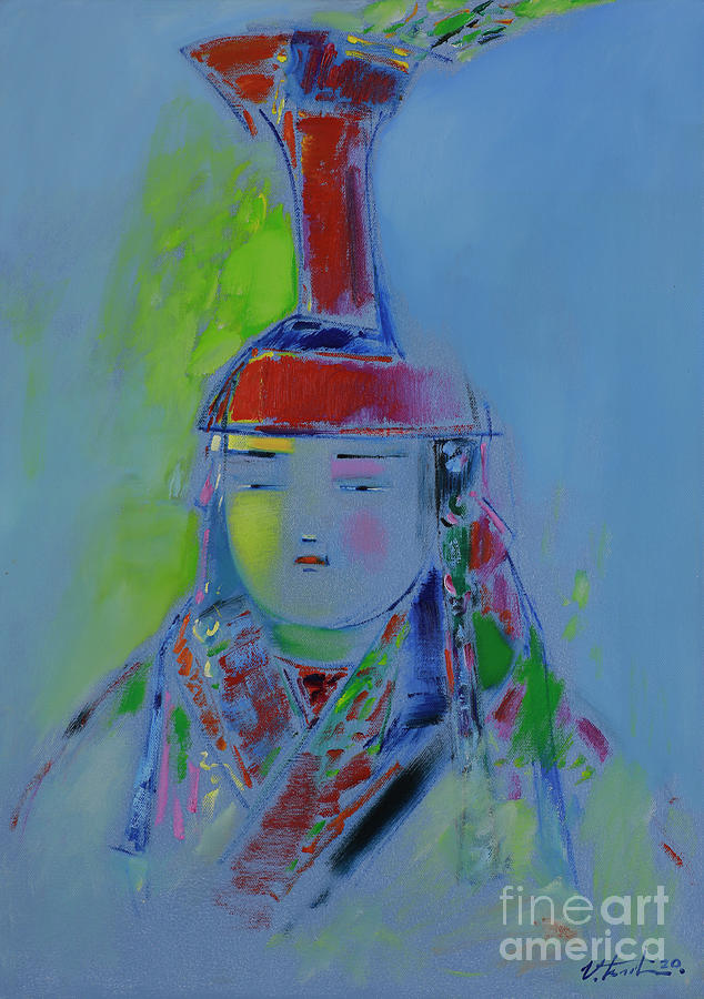 Mongol Queen #1 Painting by Battsooj Urtnasan