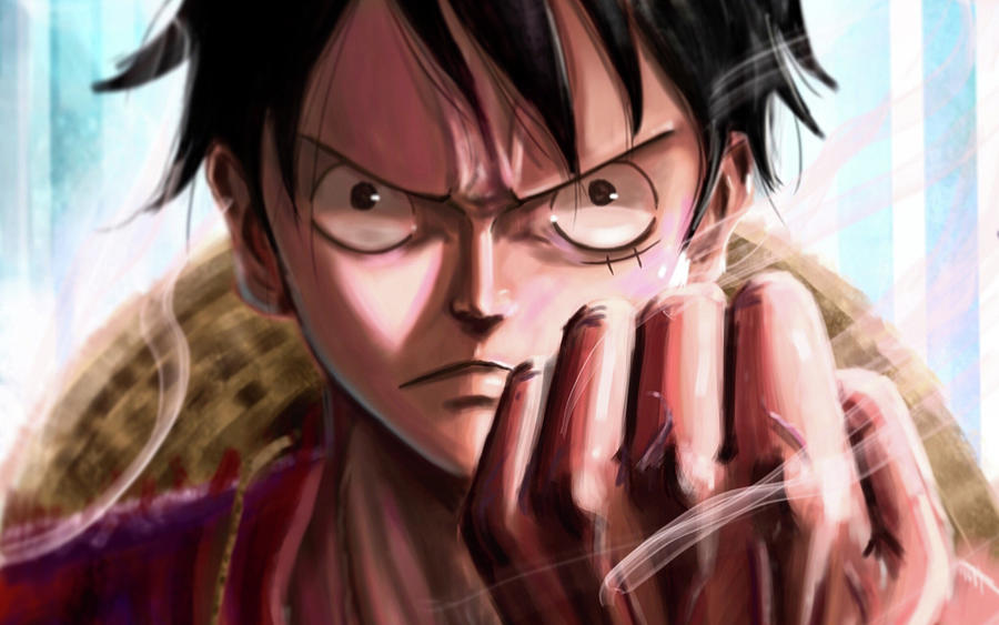 Monkey D Luffy portrait One Piece artwork battle manga One Piece ...