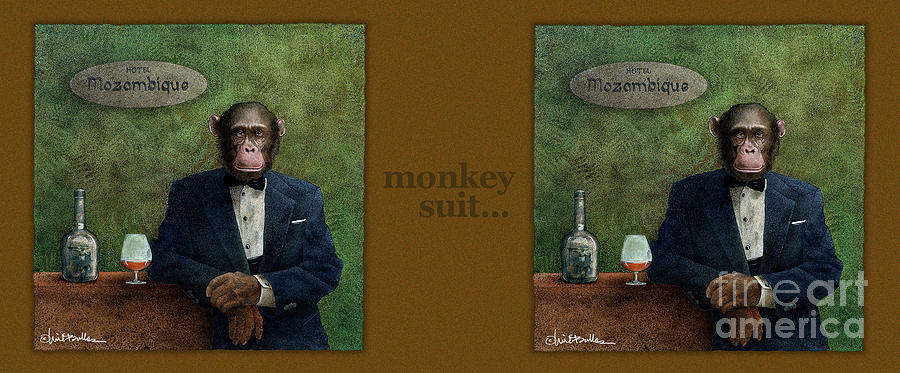 Ape Painting - Monkey Suit... #2 by Will Bullas