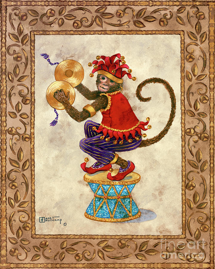 Monkey with Cymbals Painting by Kruskamp Fine Art America