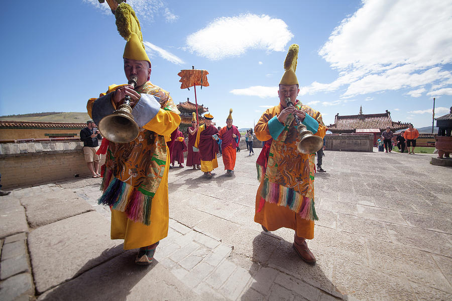 Monks #1 Photograph by Bat-Erdene Baasansuren