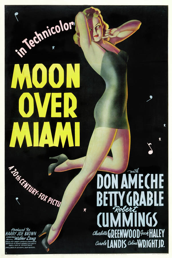 Miami Mixed Media - Moon Over Miami -b, 1941 - art by Alberto Vargas by Movie World Posters