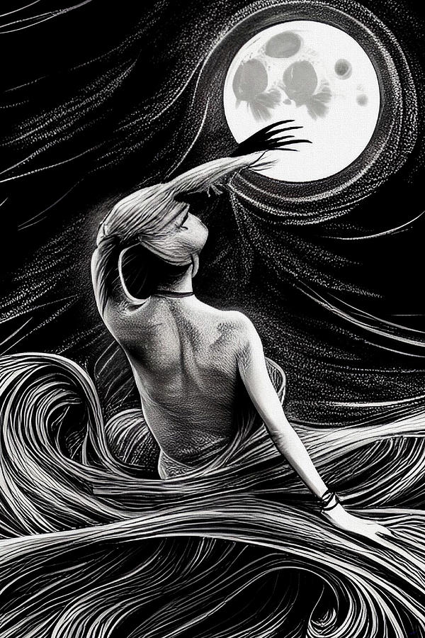 Moon Raker Digital Art by Michelle Hoffmann