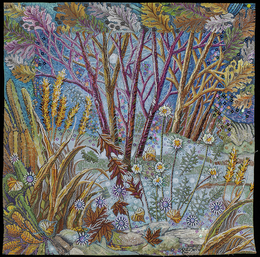 Moonlight Garden #1 Tapestry - Textile by Janice A Larson