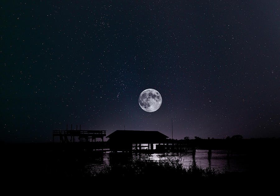 Moonlit River Photograph by Kathy Baccari