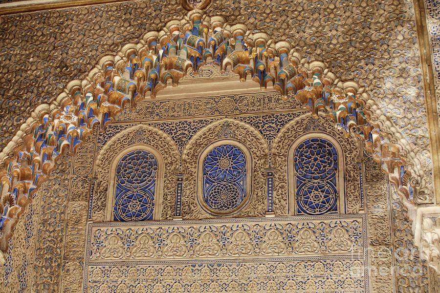 Moorish arch, Alcazar, Spain #1 Photograph by Bryan Attewell