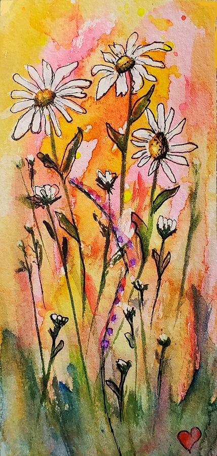 More Daisies Please #1 Painting by Deahn Benware