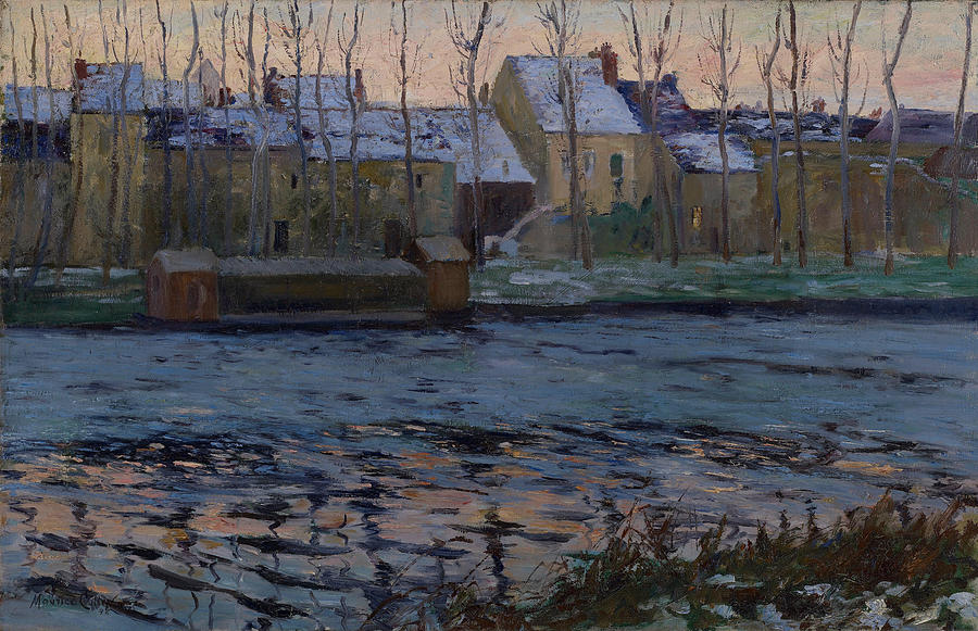 Winter Painting - Moret  Winter  #1 by Maurice Cullen