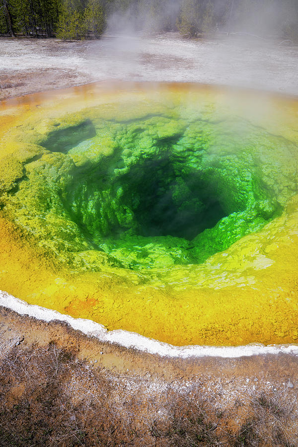 Yellowstone National Park Photograph - Morning Glory Pool in the Upper Geyser Basin of Wyomings Yellowstone National Park. #1 by Larry Geddis