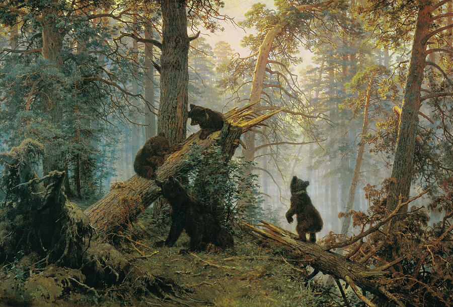 Morning in a Pine Forest, from 1889 Painting by Ivan Shishkin